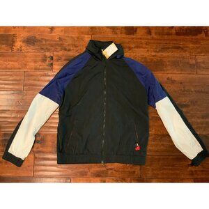 Nike Kyrie Erving Blue Black White Hooded Zip-Up Windbreaker Jacket Size Large